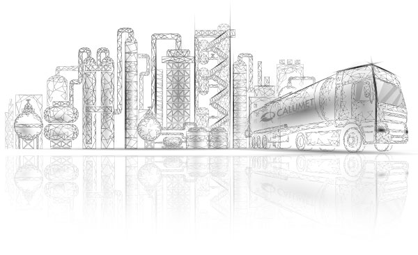 Oil Refinery Sketch Drawing